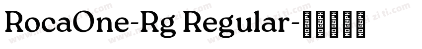 RocaOne-Rg Regular字体转换